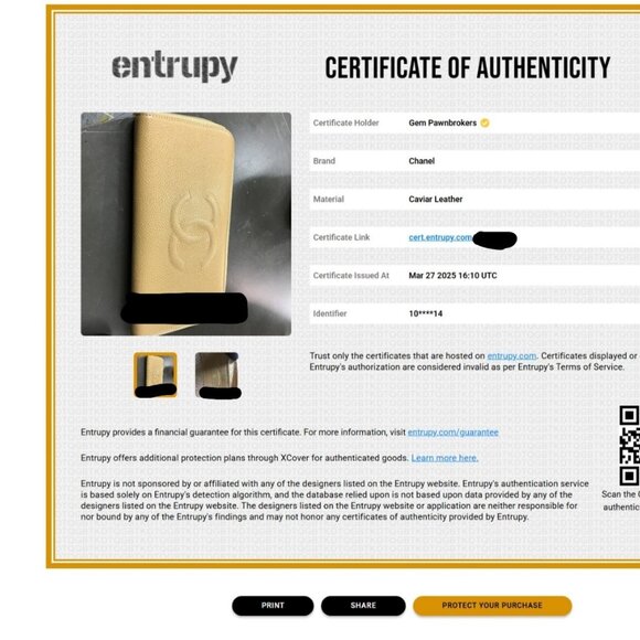 Chanel CC Logo Timeless Caviar Beige Leather Around Zip Around Wallet - Picture 2 of 15